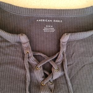 American Eagle tie-front tshirt